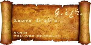 Gaszner Ádám névjegykártya